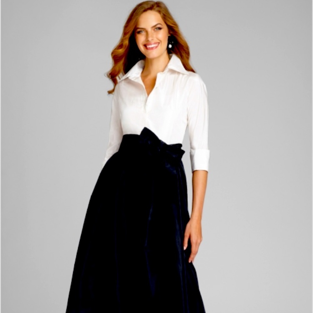 NWT Size 10 Teri Jon Black and White Formal Dress